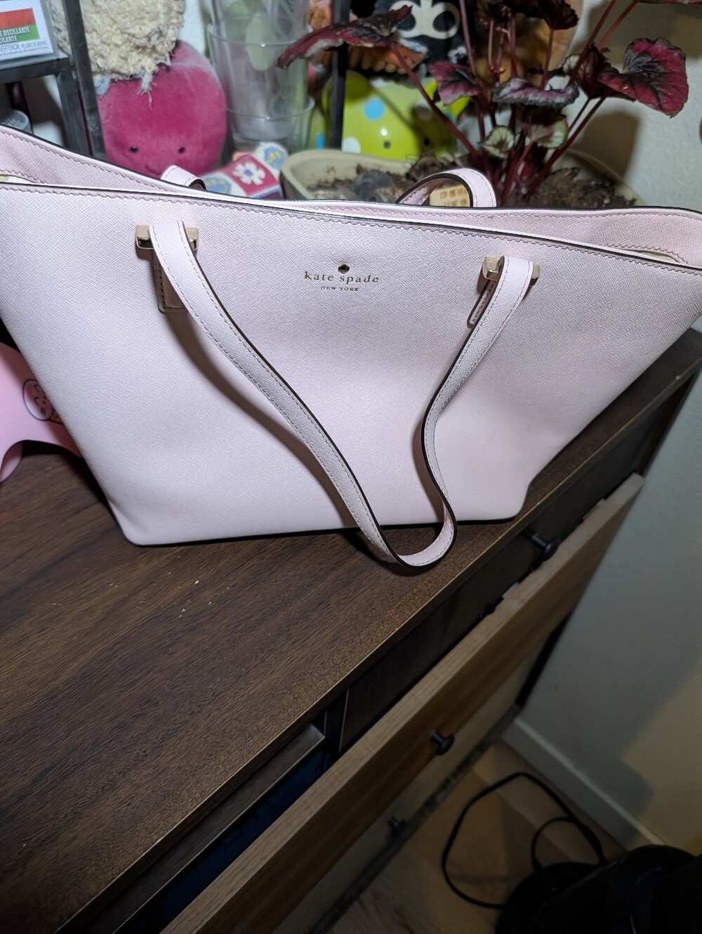Kate Spade Cameron Saffiano Leather Medium Satchel Tote Light Blush Pink